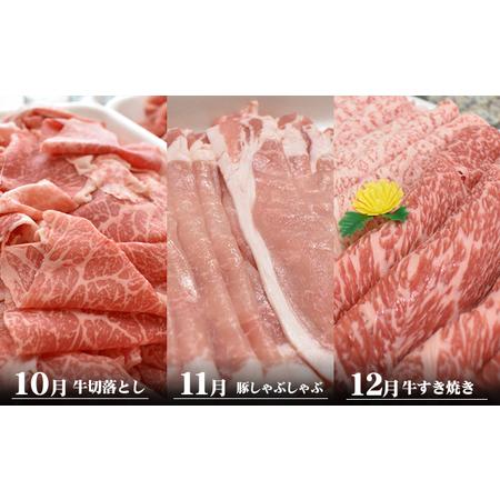 ふるさと納税 香川県産　オリーブ牛、豚　1kg　定期便（7月〜12月） 香川県東かがわ市