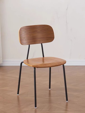 免運開發票 靠背椅 椅子 餐椅家用實木北歐中古椅子簡約復古輕奢設計師餐廳靠背ins凳子 八折下殺ly4h