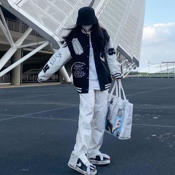 HELIPORT停機坪毛巾繡情侶夾克棒球服外套男女百搭休閑上衣服夾克