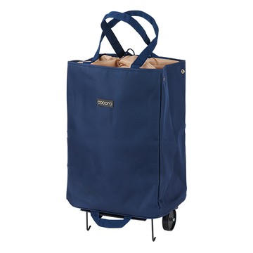 cocoro AVERY 簡約輕巧折疊購物車 (海軍藍) 手提袋尺寸32x22.5x80cm 容量30L 耐重8kg  1個