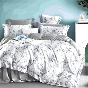 貝淇小舖 60支100%純天絲TENCEL 鋪棉兩用被 AB雙面設計 白色 + 黑色  210 x 180cm  匿然 白色 + 黑色