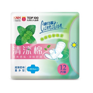 康乃馨清涼棉量多型25.5cm-12PC
