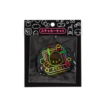 小禮堂 三麗鷗大集合 PET大貼紙組 10枚入 (渋谷霓虹夜)