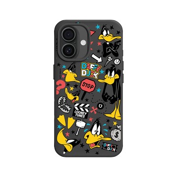 iPhone 16 SolidX 黑 - 樂一通 Looney Tunes - 搗蛋系列-太菲鴨