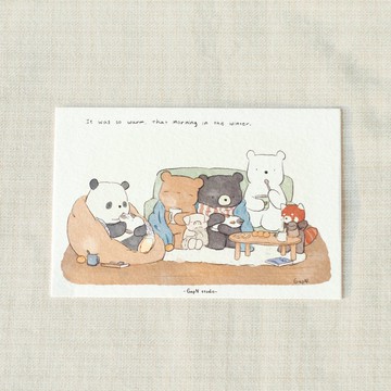 明信片海報溫暖的冬日早晨我2023年收藏