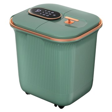 智慧魔力 自動滾輪足浴機 Set 40CM深桶 智慧恆溫調節 6組太極足部按摩輪 水電加熱分離 鏡面防水觸控螢幕  SB-A9  綠色  1個