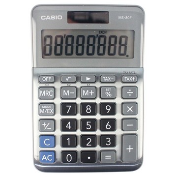 CASIO 卡西歐 MS-80F 計算機 8位數/一台入(定499) 小桌上型計算機 商用型標準計算機【領券滿額再折千12/31止】