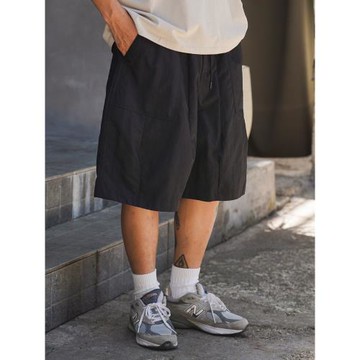 Propcell夏季日系復古cityboy休閑百搭機能工裝短褲男寬松五分褲