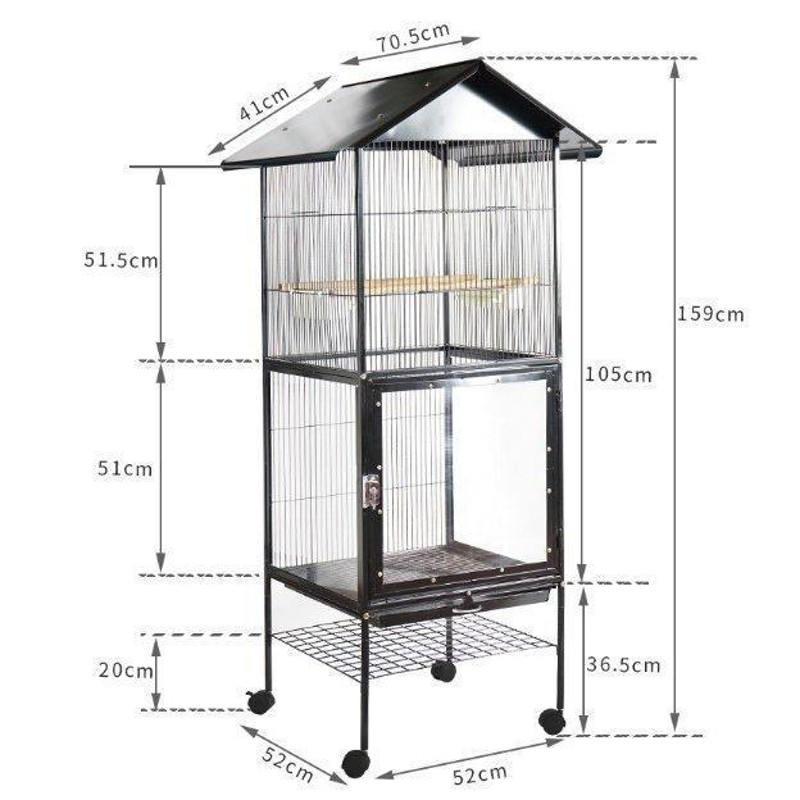大型 2段式 バードケージ 鳥かご セキセイインコ コザクラインコ 文鳥 鳥 脱走防止 アクリル 鉄製 組立簡単 お庭用 外飼い 屋外用 |  LINEブランドカタログ