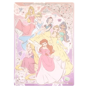 sun-star 卡通墊板 PP塑料 日本製造  180 x 250 x 0.6 mm  迪士尼粉彩公主 粉色