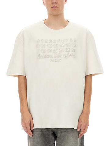 maison margiela t-shirt with embroidered logo