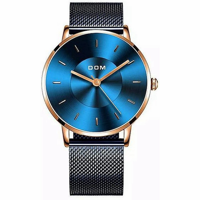 Dom 黒 カジュアル メッシュ ベルト ファッション クォーツ 時計 メンズ 腕時計 トップ 防水 時計レロジオ Masculino M 通販 Lineポイント最大get Lineショッピング