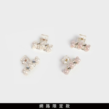 SO NICE 韓系愛心水鑽透明髮夾