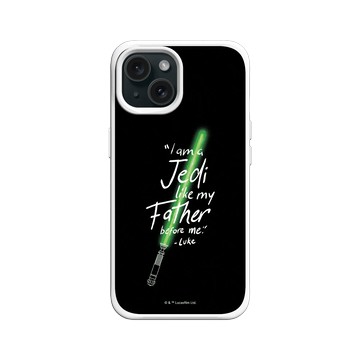 iPhone 15 SolidX 白 - 迪士尼-星際大戰 Star Wars - 絕地武士-光劍系列