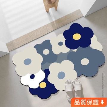 台灣出貨 珪藻土超止滑軟墊-[大花朵朵] 硅藻泥軟地墊 吸水地墊 硅藻軟墊 硅藻土 浴室防滑墊 硅藻土軟墊 YHQ