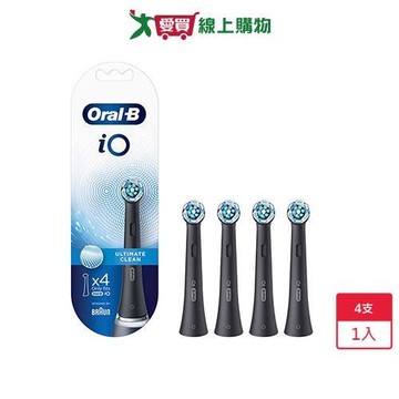 Oral-B iO 微震清潔黑色刷頭4入【愛買】