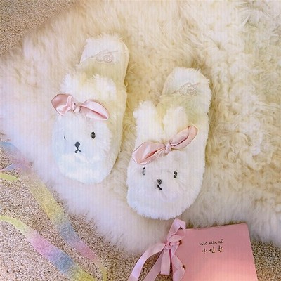 秋冬 レディーススリッパ かわいい うさぎ ぬいぐるみスリッパ 前開き 室内スリッパ もこもこ ルームシューズ 上履き 女性用 通販 Lineポイント最大get Lineショッピング