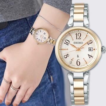 SEIKO 精工 LUKIA 花卉系列鈦金屬太陽能電波鑽石女錶 爸氣登場 送禮首選(SSQW086J/1B32-0BK0K)_SK045