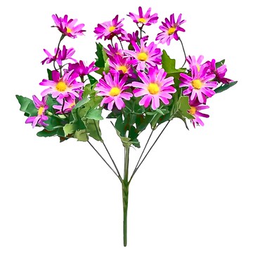 FLORAL M 英式花園小雛菊花材 優雅紫 仿真擬真花 適用於居家裝飾 輕鬆打造英式花園風格  1件