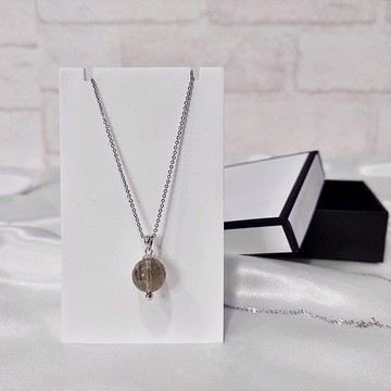 天然黑髮晶項鍊