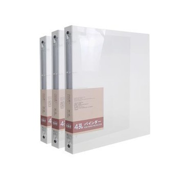 美麗家PP四孔無耳圓夾/R0403/透明/3入/組