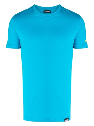 Dsquared2 - plain stretch-cotton T-shirt - men - Spandex/Elastane/Cotton - M - Blue