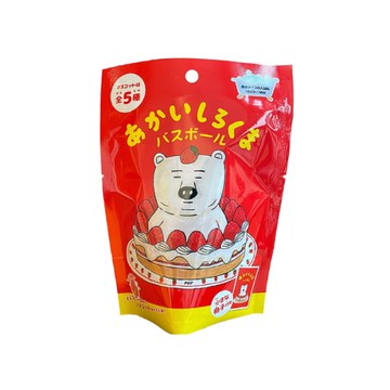 日本 NOL 紅色的白熊入浴球|沐浴球|泡澡球(採隨機出貨)