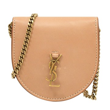 YSL 657818 Le K Baby Satchel 復古馬鞍可斜背鏈條零錢包.駝