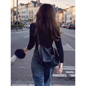 包包2025新款高級感質感大容量托特包上班通勤單肩大包黑色斜挎包