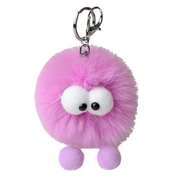 『百貨屋二號』新款小眾狐貍毛小煤球書包掛飾創意大眼精靈毛絨球汽車鑰匙掛件