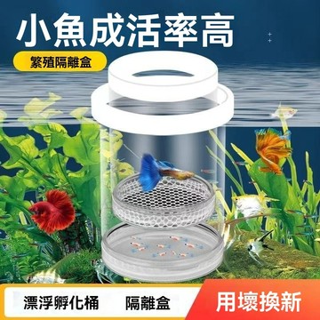 有貨在臺😘99免運🙌隔離盒透明孵化盒孔雀魚新款隔離懸浮幼魚產房魚苗懸浮式漂浮孵化 魚苗繁殖隔離器