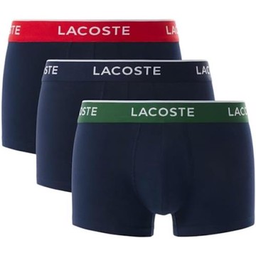 Lacoste 2025男時尚合身彩色褲頭寶藍色四角內著混搭3件組