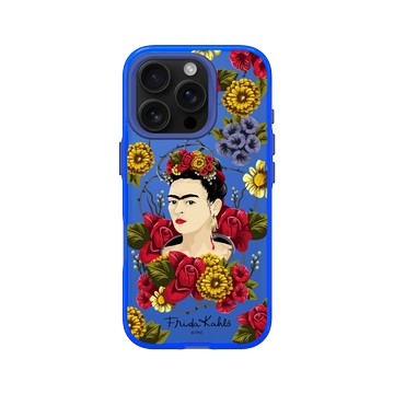 iPhone 16 Pro Clear 激光藍 - Frida Kahlo - 卡蘿與花