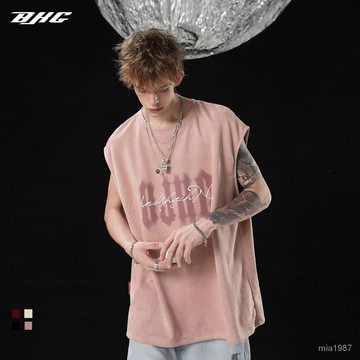 【精品男裝】BJHG不計後果夏麂皮絨無袖背心男女潮牌美式街頭寬鬆運動健身坎肩jioyh ZS5G