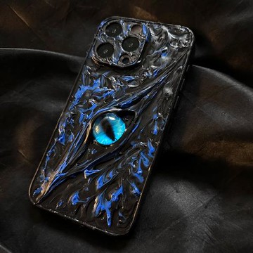 簡約紅眼睛惡魔立體適用蘋果16Promax手機殼iPhone17Promax高級感15Pro炫酷新款17Pro硬殼13小眾14情侶12防摔