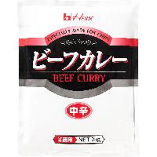 ハウス食品　２ｋｇ　ビーフカレー中辛　２ｋｇ×6個