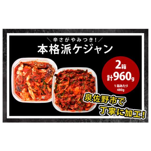 ふるさと納税 大阪府 泉佐野市 蟹の海鮮ケジャン480g×1パック＆シーフードの海鮮ケジャン480g×1パック