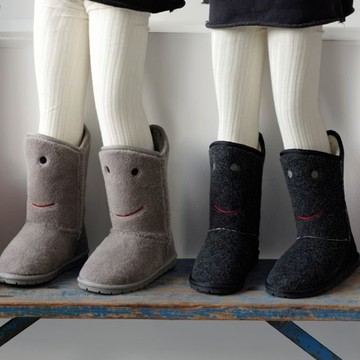 法國BOXBO雪靴 笑瞇瞇 絨絨黑 - EUR 25