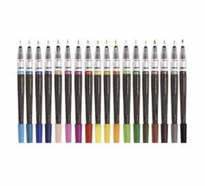 Pentel Art Brush Color Brush Pens 18 Color Set Japan Import