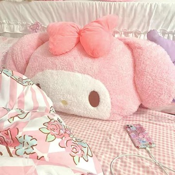 ✨桃園出貨✨美樂蒂抱枕公仔公主風玩偶生日禮物靠枕牀頭靠墊女生睡覺抱大靠背