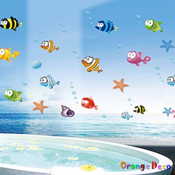 【橘果設計】萌萌魚  壁貼 牆貼 壁紙 DIY組合裝飾佈置