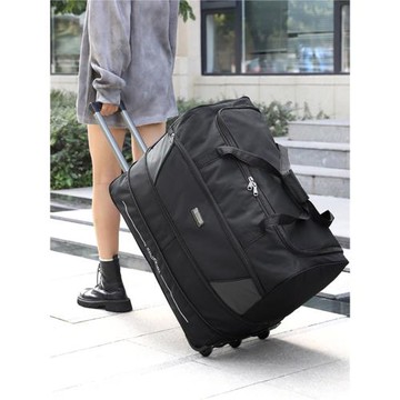 手提旅行拉桿包牛津布大容量旅游拖輪包女可折疊托運包男行李包袋