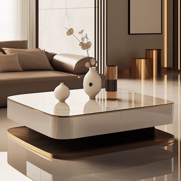 茶几 邊桌 輕奢茶幾現代簡約客廳家用巖板落地茶幾小戶型組合新款S0128公司貨