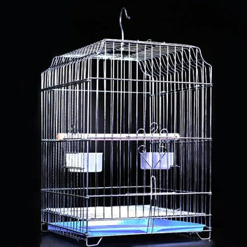 鳥籠 加粗不銹鋼電鍍鳥籠子大號養殖鴿子籠虎皮鸚鵡鷯哥八哥特大號鳥籠