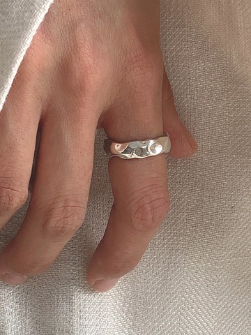 Silver 925 Hammer Ring
