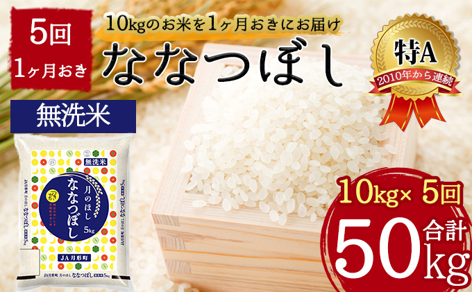 北海道 定期便 隔月5回 令和5年産 ななつぼし 無洗米 5kg×2袋 特A 米 白米 ご飯 お米 ごはん 国産 ブランド米 時短 便利 常温 お取り寄せ 産地直送 送料無料