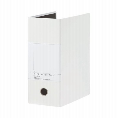 TANOSEE 両開きパイプ式ファイルSt A4タテ 1000枚収容 100mmとじ 背幅127mm ホワイト 1セット(10冊)