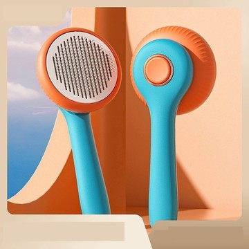 【台灣出貨 有實體店 】貓狗梳子  寵物梳毛刷 可高溫水洗 一鍵去浮毛 防滑手柄 不打結