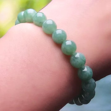 【好運連連】果陽綠翡翠手珠 | 天然緬甸玉A貨翡翠 | 送禮