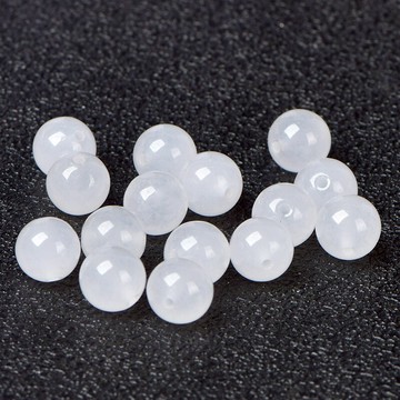 7A新疆和田昆侖白玉散珠半成品diy水晶飾品配件材串珠